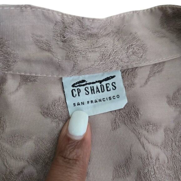 Vintage CP Shades Top Women's Medium Mauve Pink Floral 100% Rayon Button-Up - Picture 4 of 6